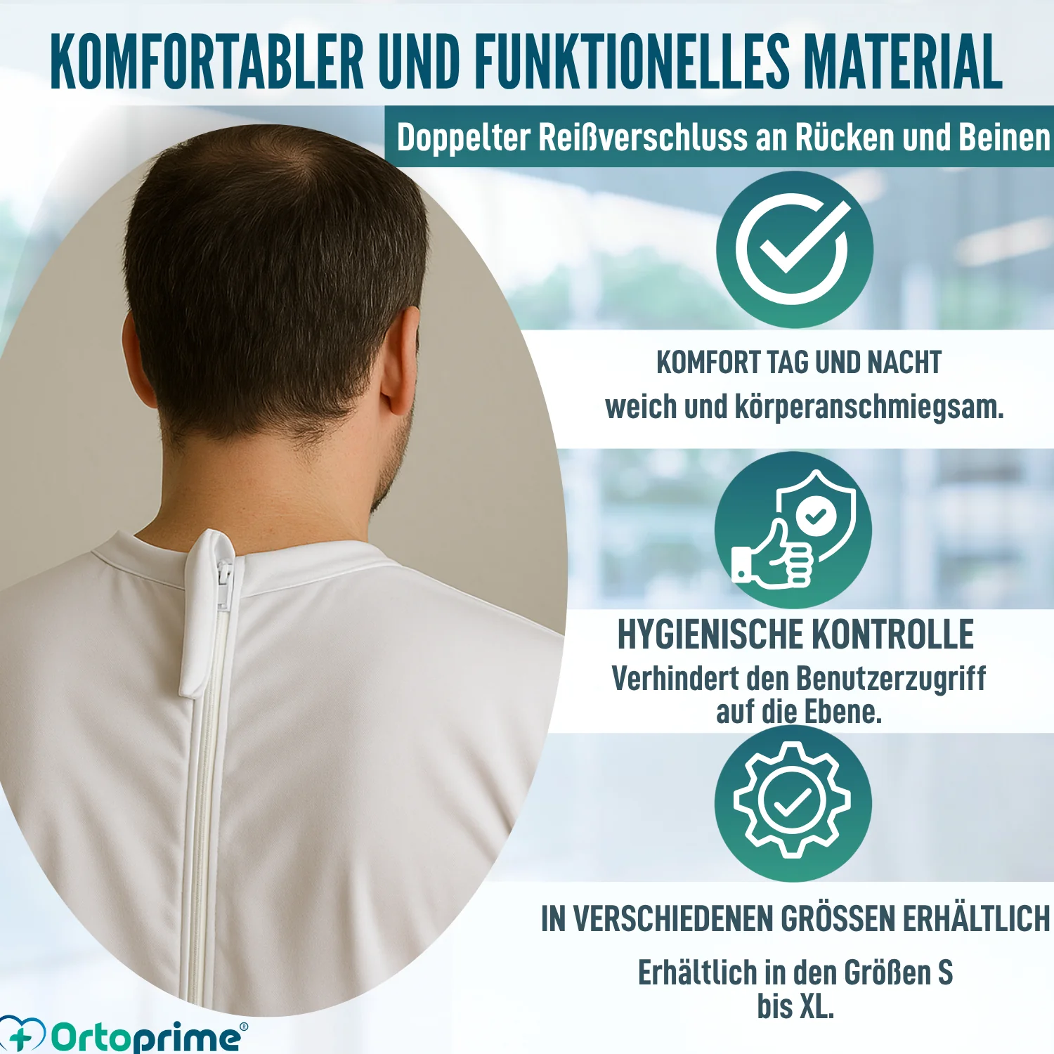 Anti-Windel-Pyjama mit Reißverschluss | Lange Ärmel - Image 5