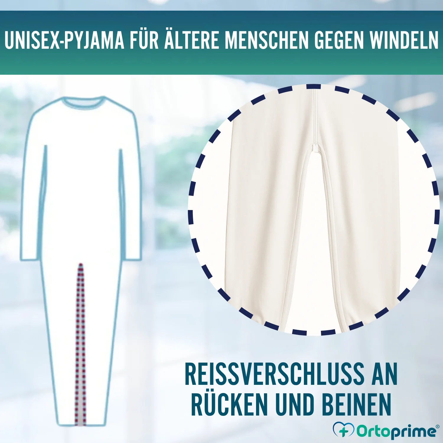 Anti-Windel-Pyjama mit Reißverschluss | Lange Ärmel - Image 6