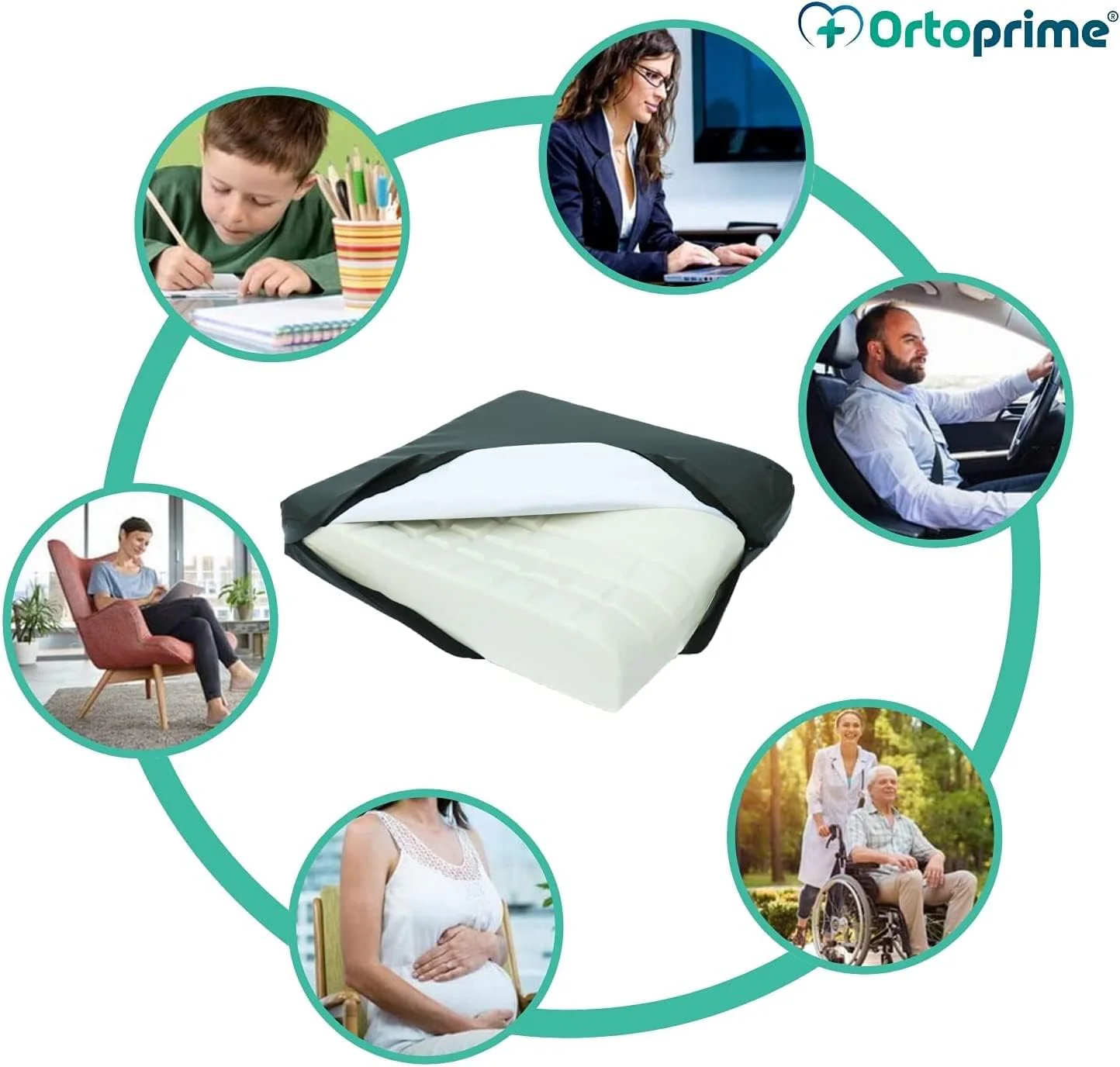 Antidekubitus-Sitzkissen Viscoelastisch 80kg/m3 - Image 6