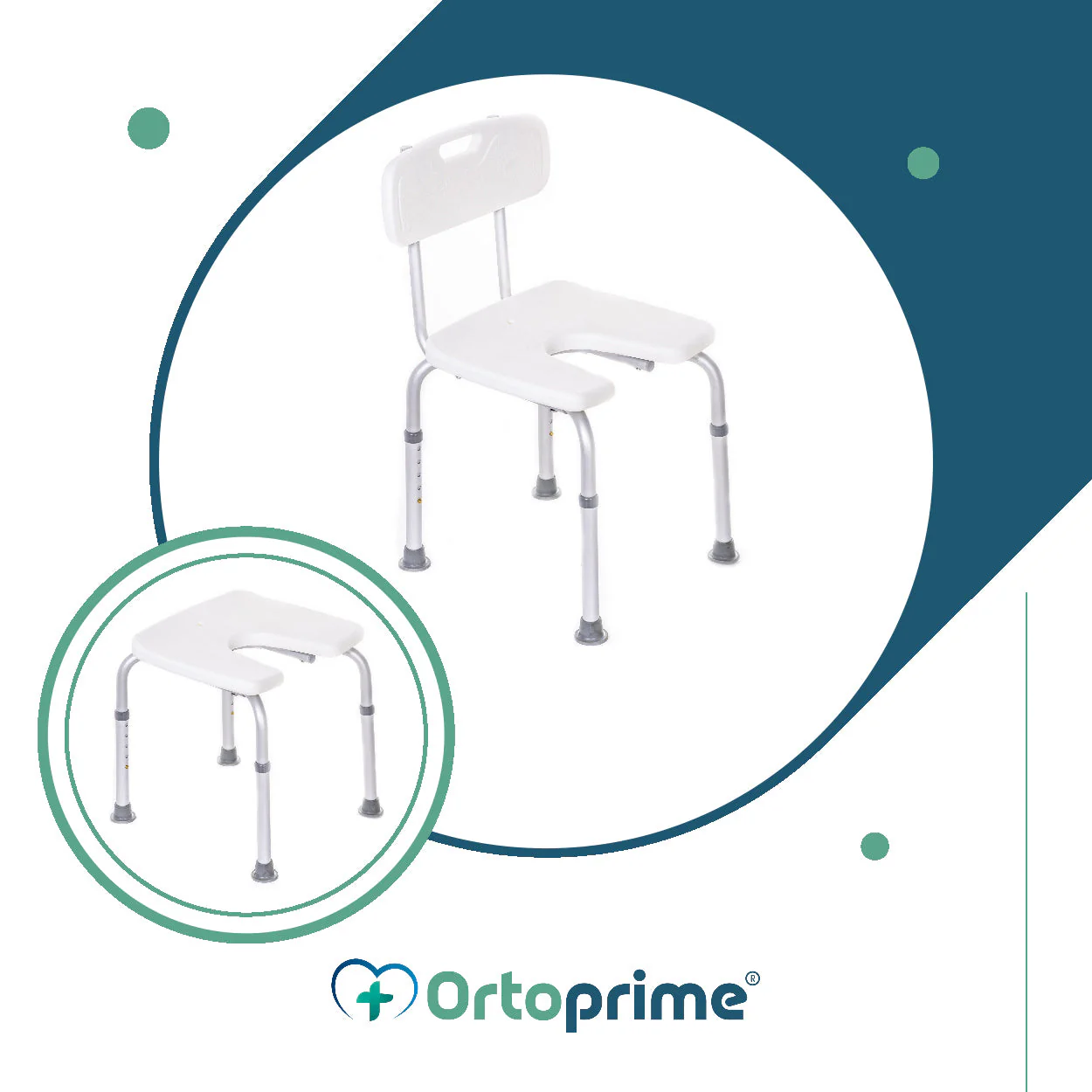 Duschstuhl U-Form Hygienischer Zugang - Image 3