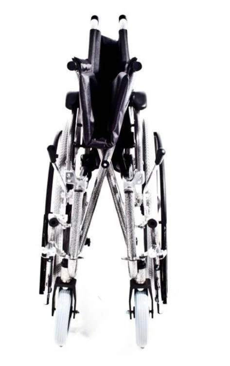 Faltrollstuhl aus Stahl | Extra breite XXL-Sitzfläche - Image 4