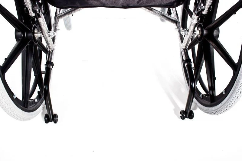 Faltrollstuhl aus Stahl | Extra breite XXL-Sitzfläche - Image 9