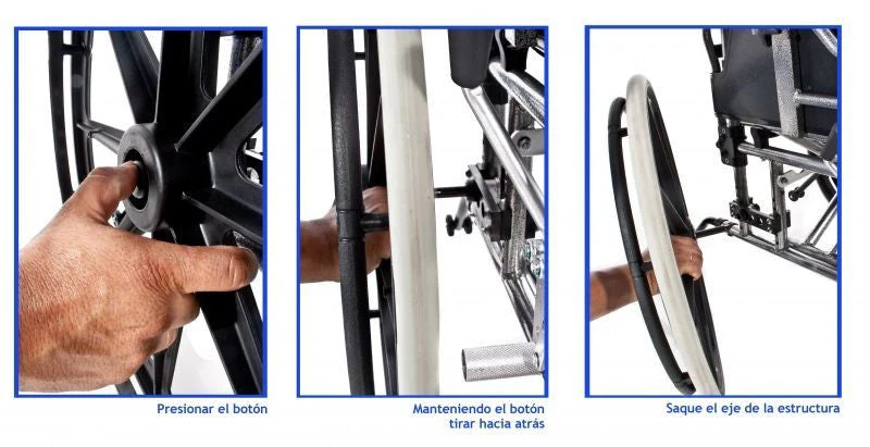 Faltstuhl aus Aluminium | Abnehmbare Räder - Image 10