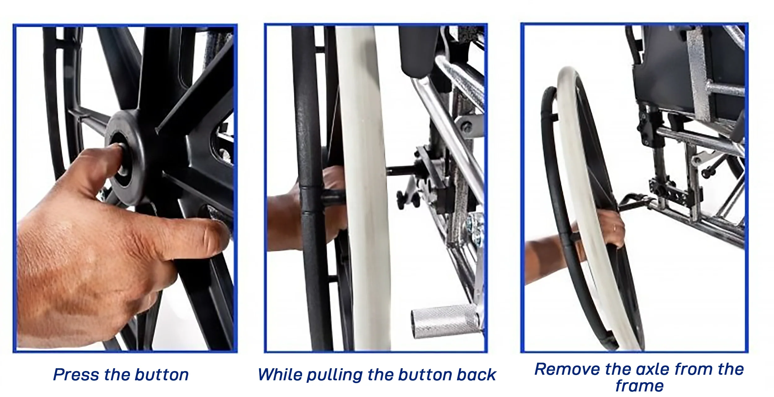 Faltstuhl aus Aluminium | Abnehmbare Räder - Image 12