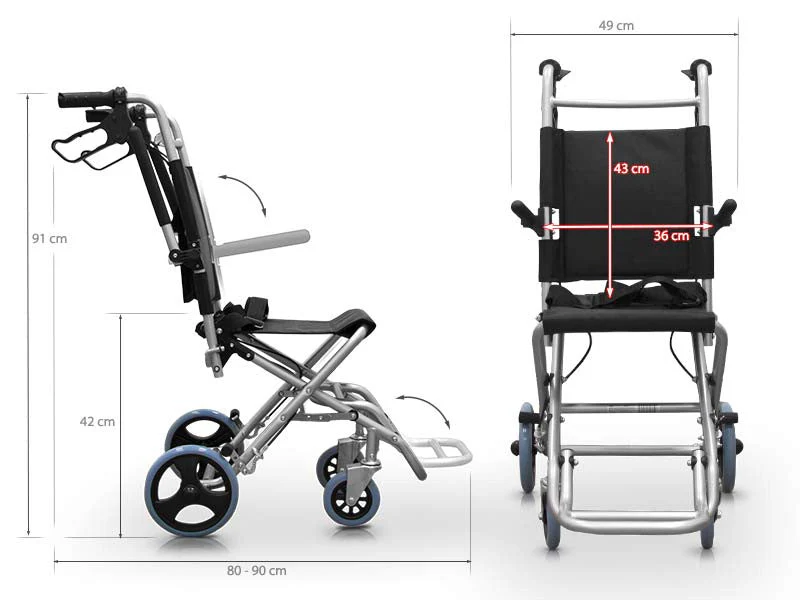 Faltstuhl aus Aluminium mit zusätzlichen Klappbremsen | Für den Hausgebrauch - Image 4