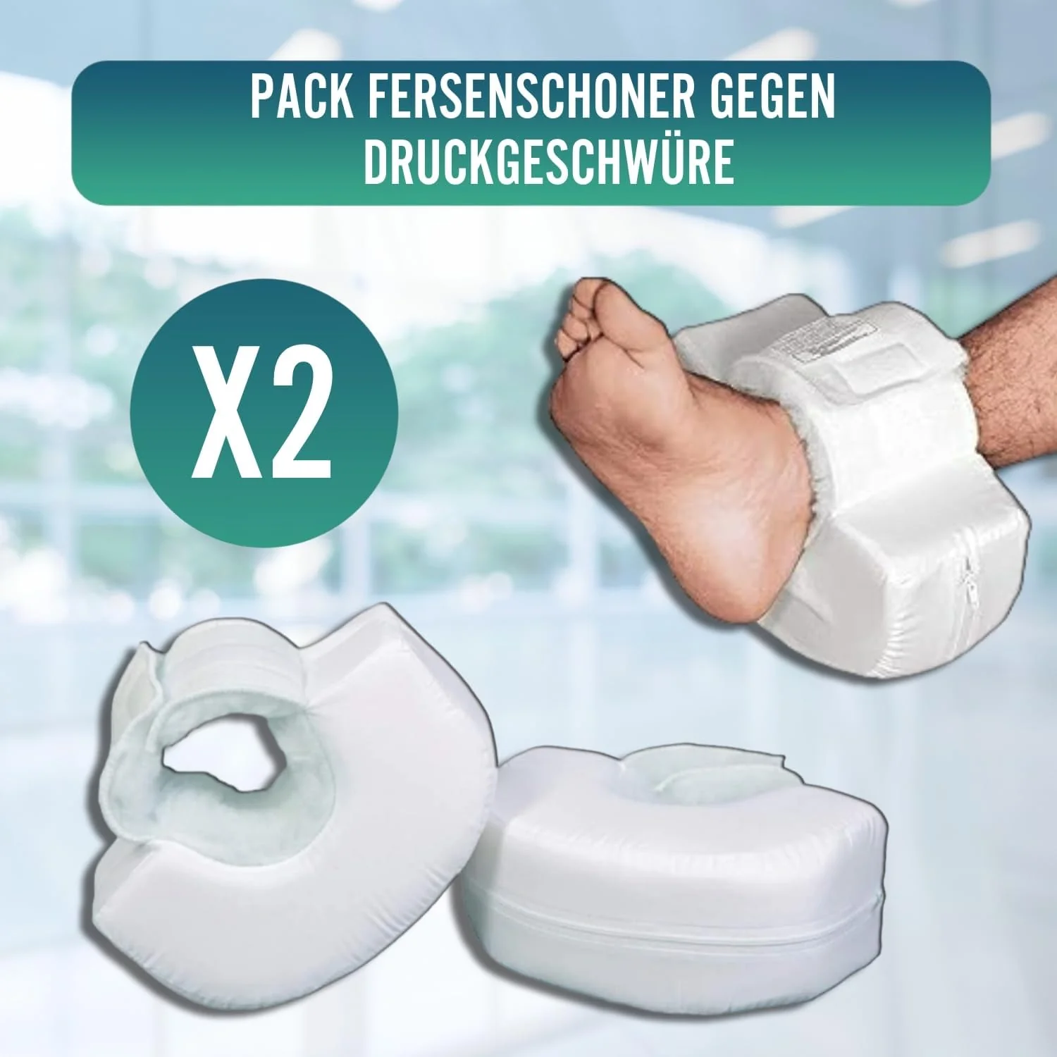 Gebogene Anti-Dekubitus-Fersenpolster 2 Einheiten - Image 4