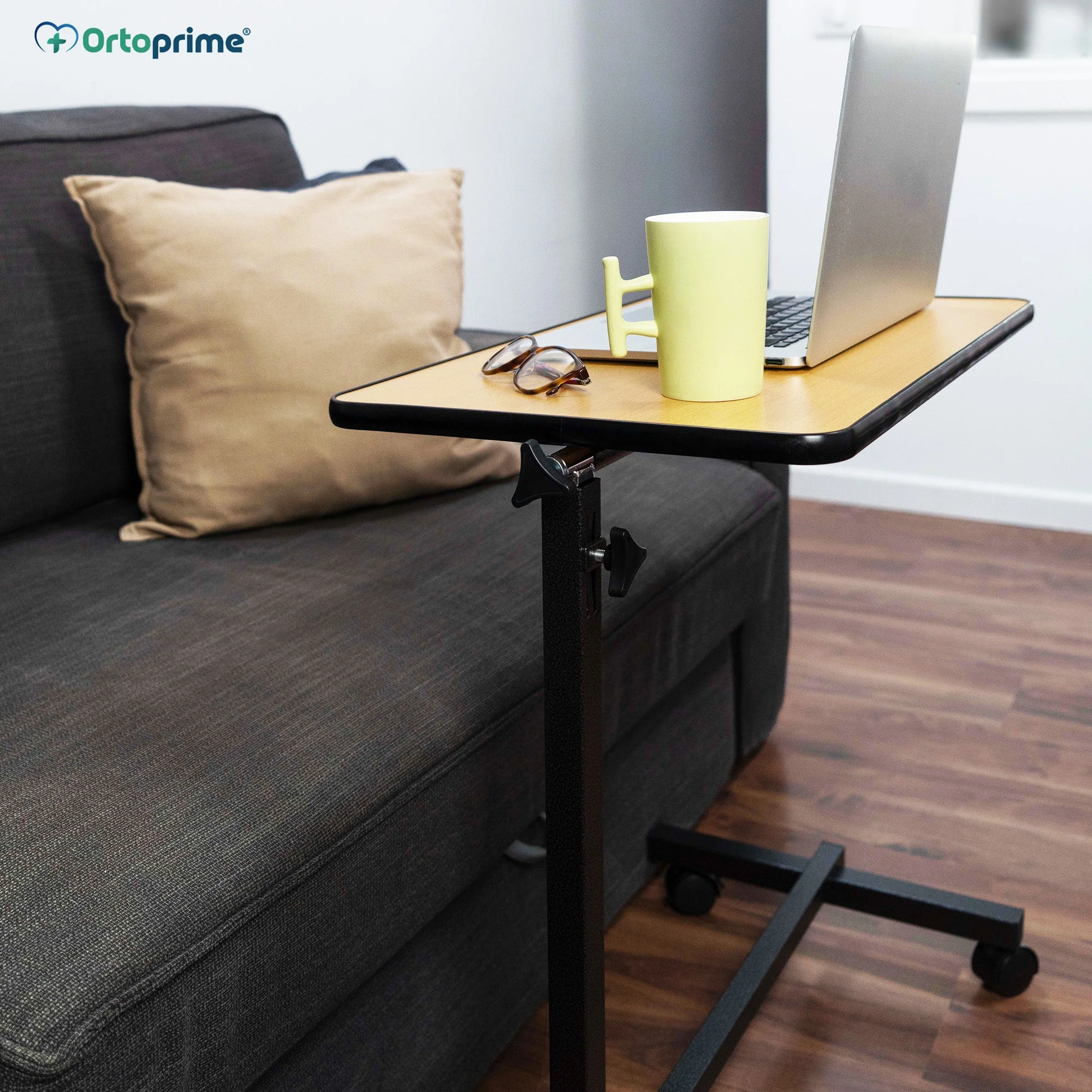 Klappbarer Beistelltisch mit höhenverstellbarer abklappbarer 90° Tischplatte - Image 4