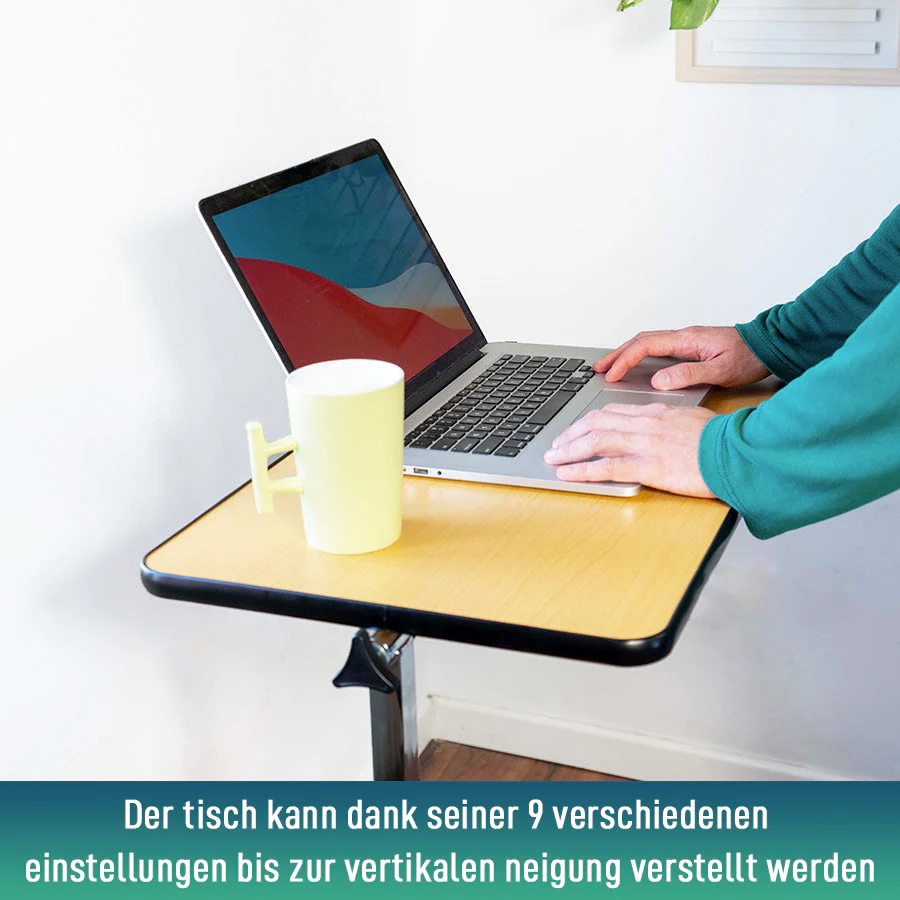 Klappbarer Beistelltisch mit höhenverstellbarer abklappbarer 90° Tischplatte - Image 8