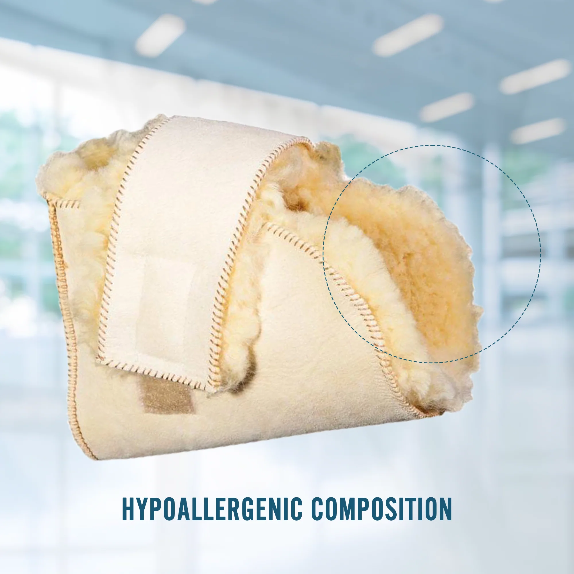 Lammfell Premium Anti-Decubitus-Schuh für den rechten Fuß - Image 4