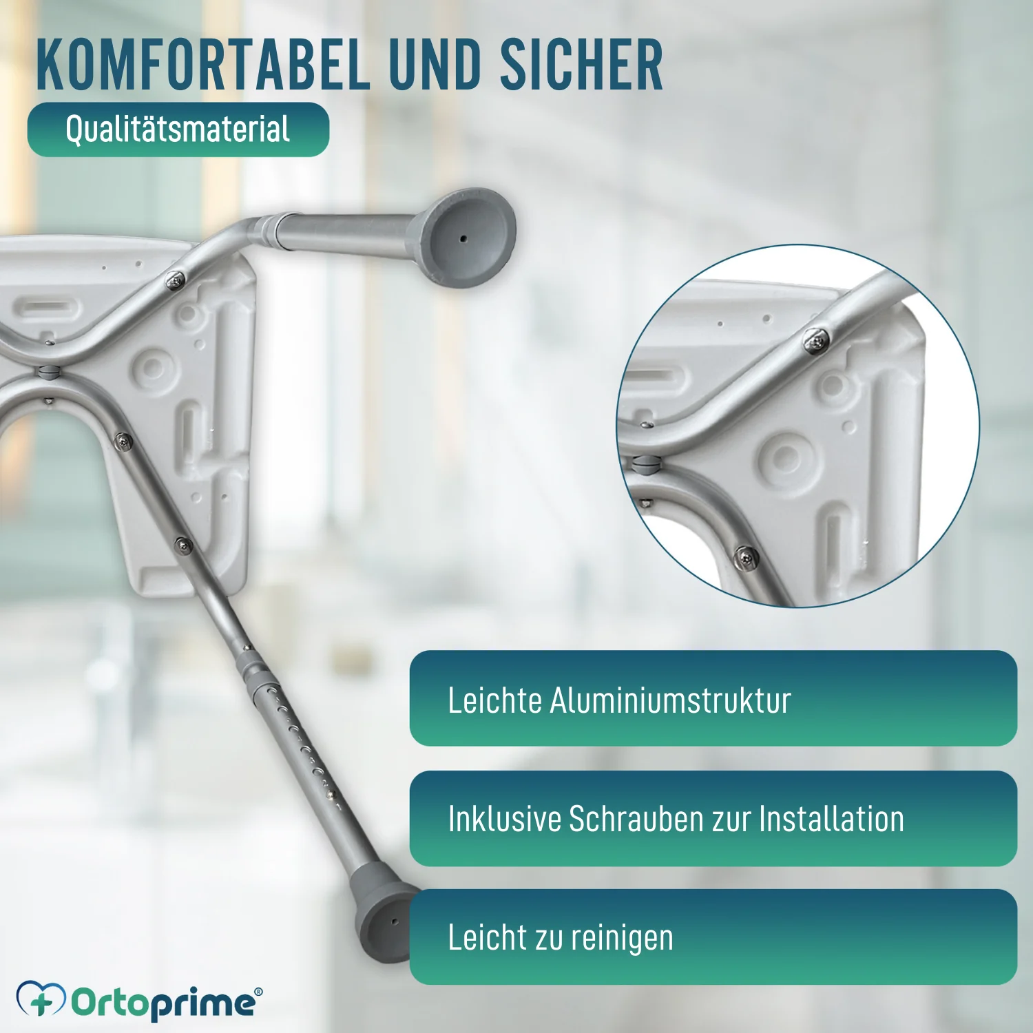 Orthopädischer U-förmiger Duschhocker | Verstellbar - Image 6