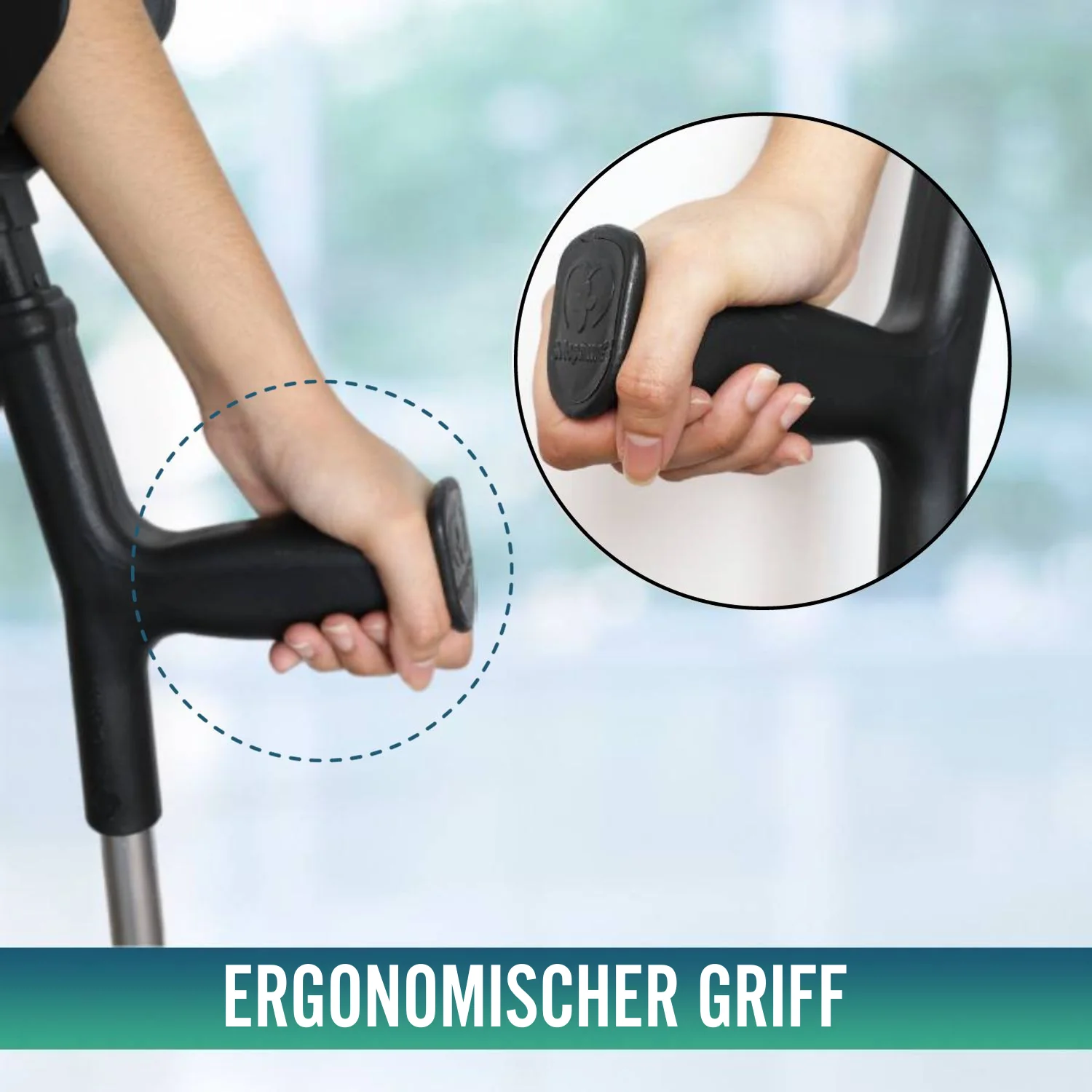 Pack 2 Höhenverstellbare orthopädische Gehhilfen | Duo Unterarmstützen - Image 7