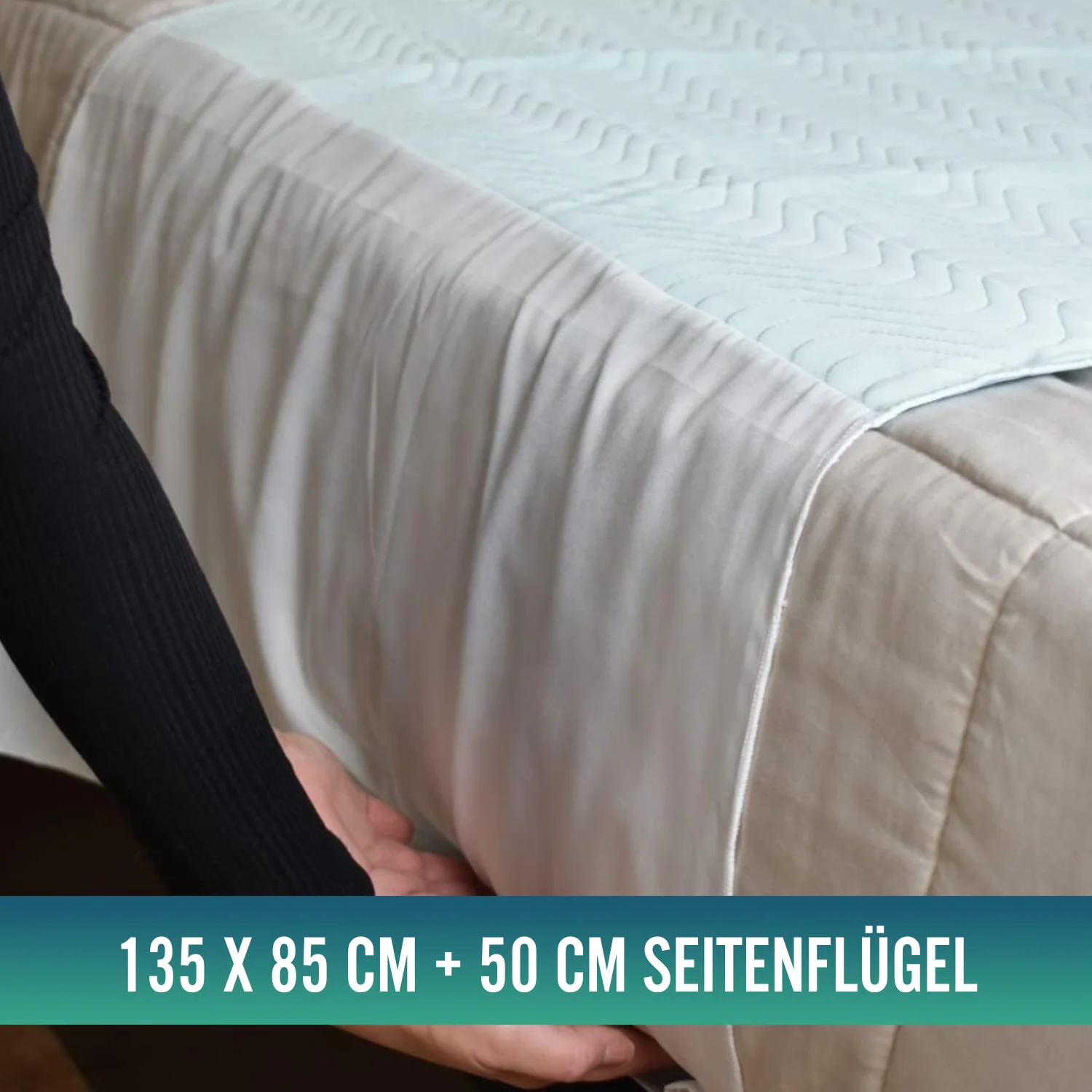 PACK 2 Saugfähige, Waschbare, ökologische Bettunterlagen für Bett 135cm, 3,15 Liter/m² - Image 4