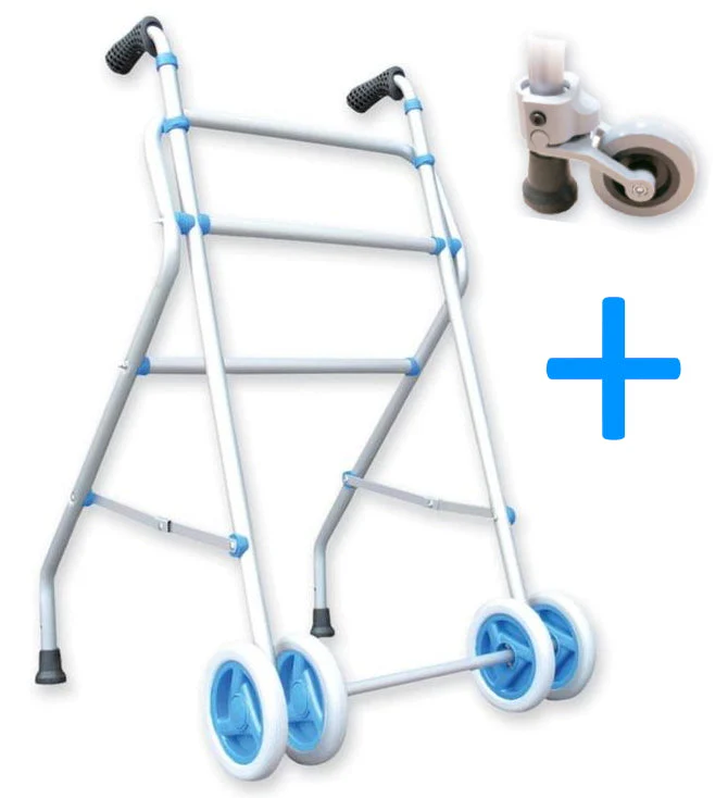 Rollator Aluminium Faltbar 4 Räder Blau - Image 7