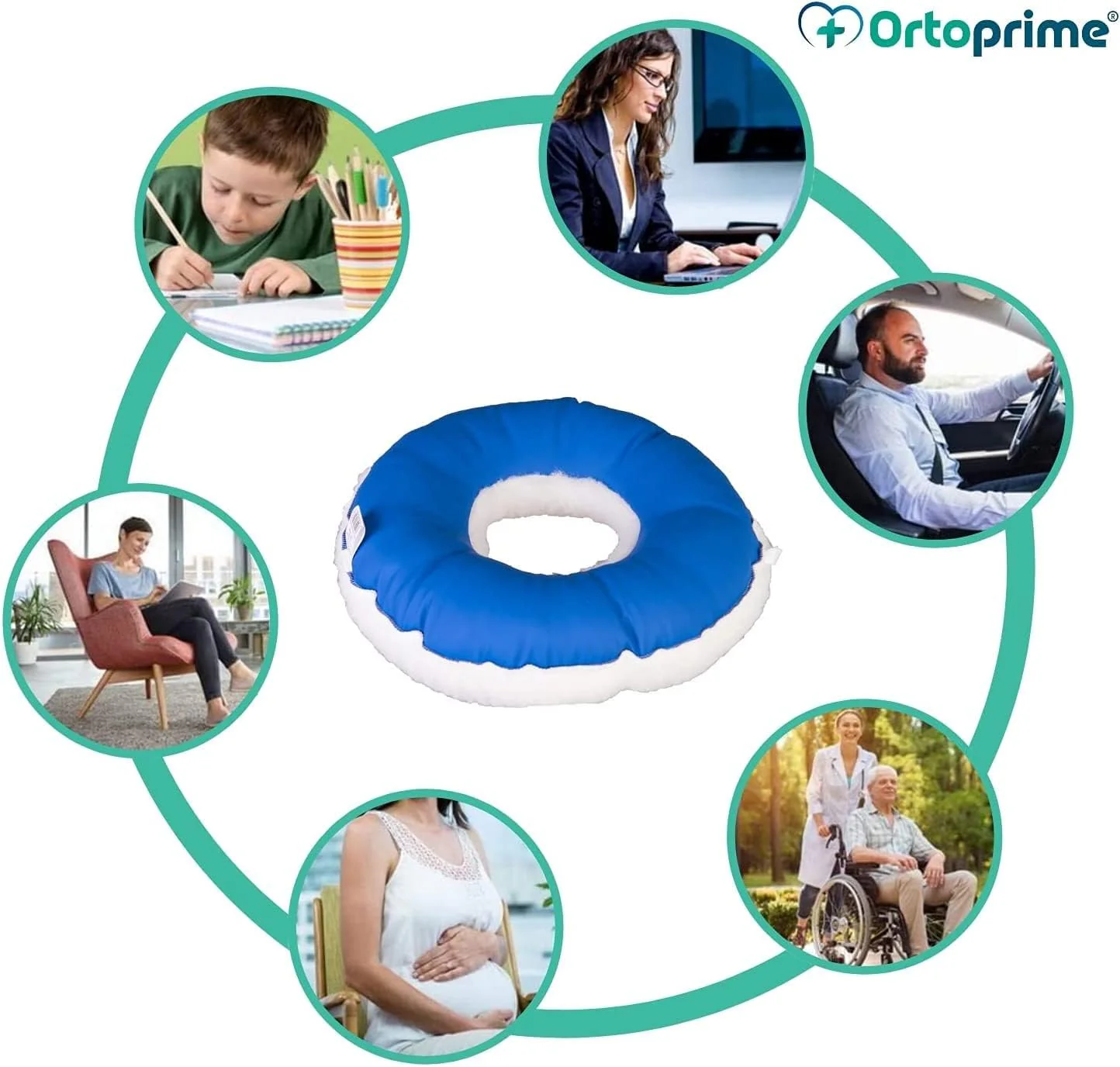 Runder Antidecubitus-Sitzkissen aus Baumwolle - Image 3