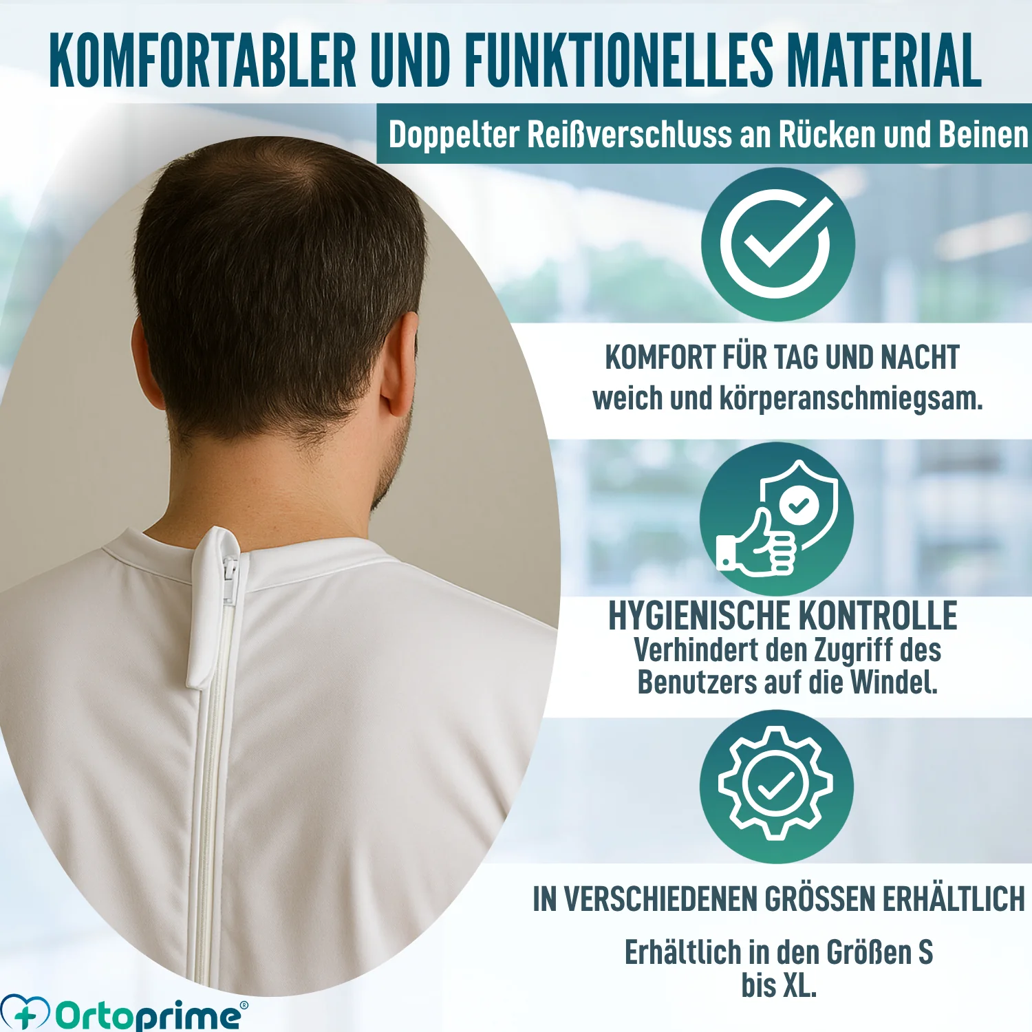 Schlafanzug mit Reißverschluss | Kurzarm - Image 3