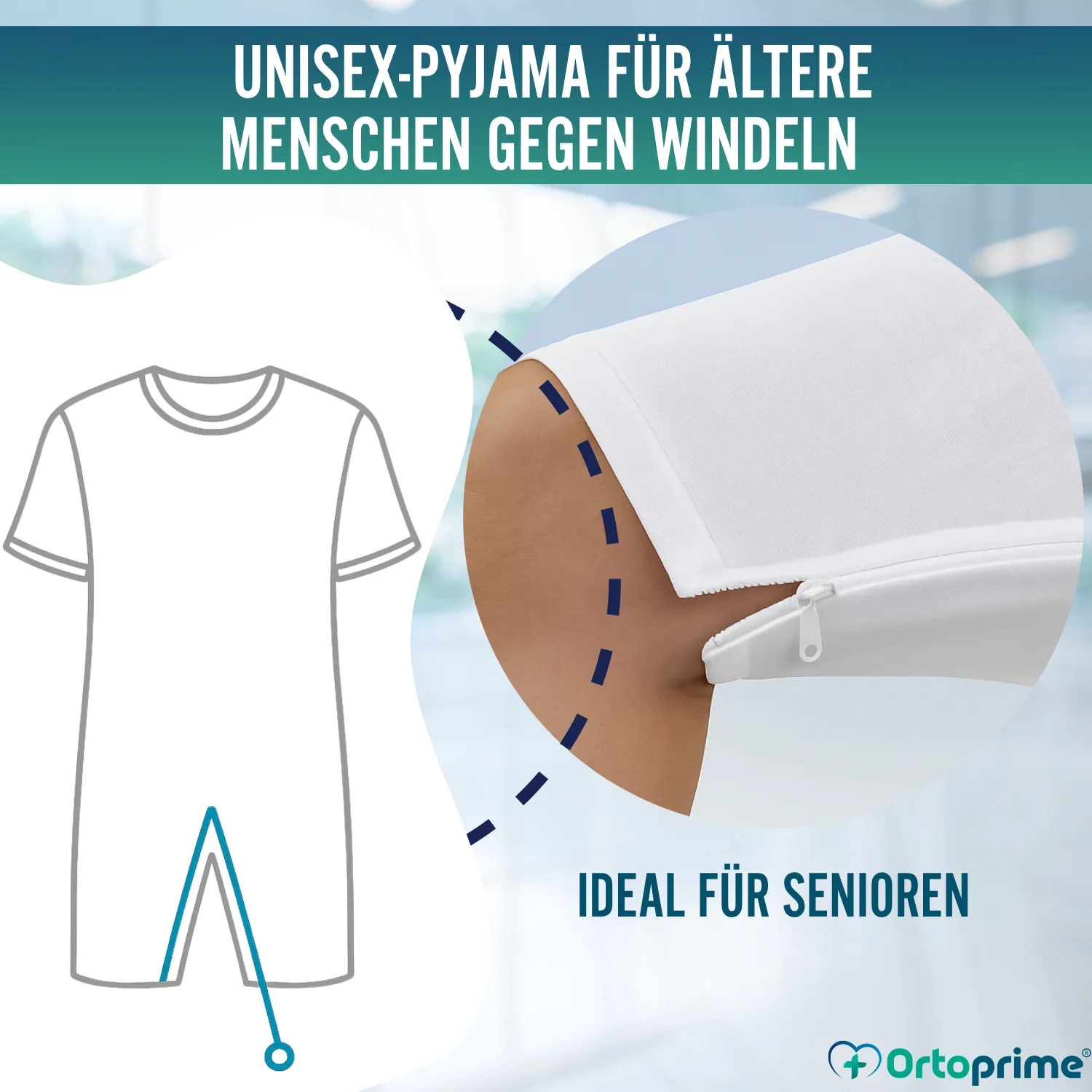 Schlafanzug mit Reißverschluss | Kurzarm - Image 4