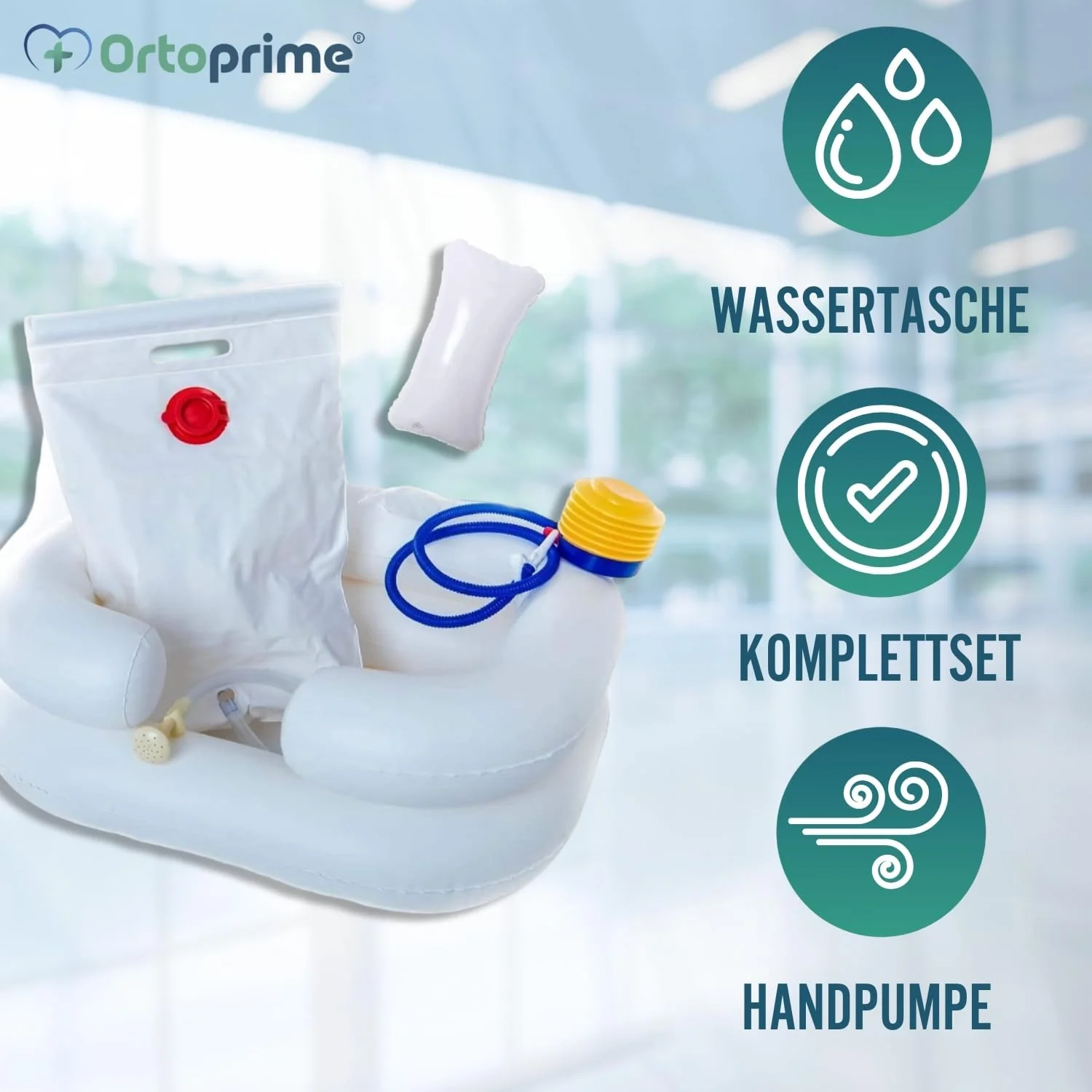 Tragbarer aufblasbarer Haarwaschbecken Komplettset - Image 5