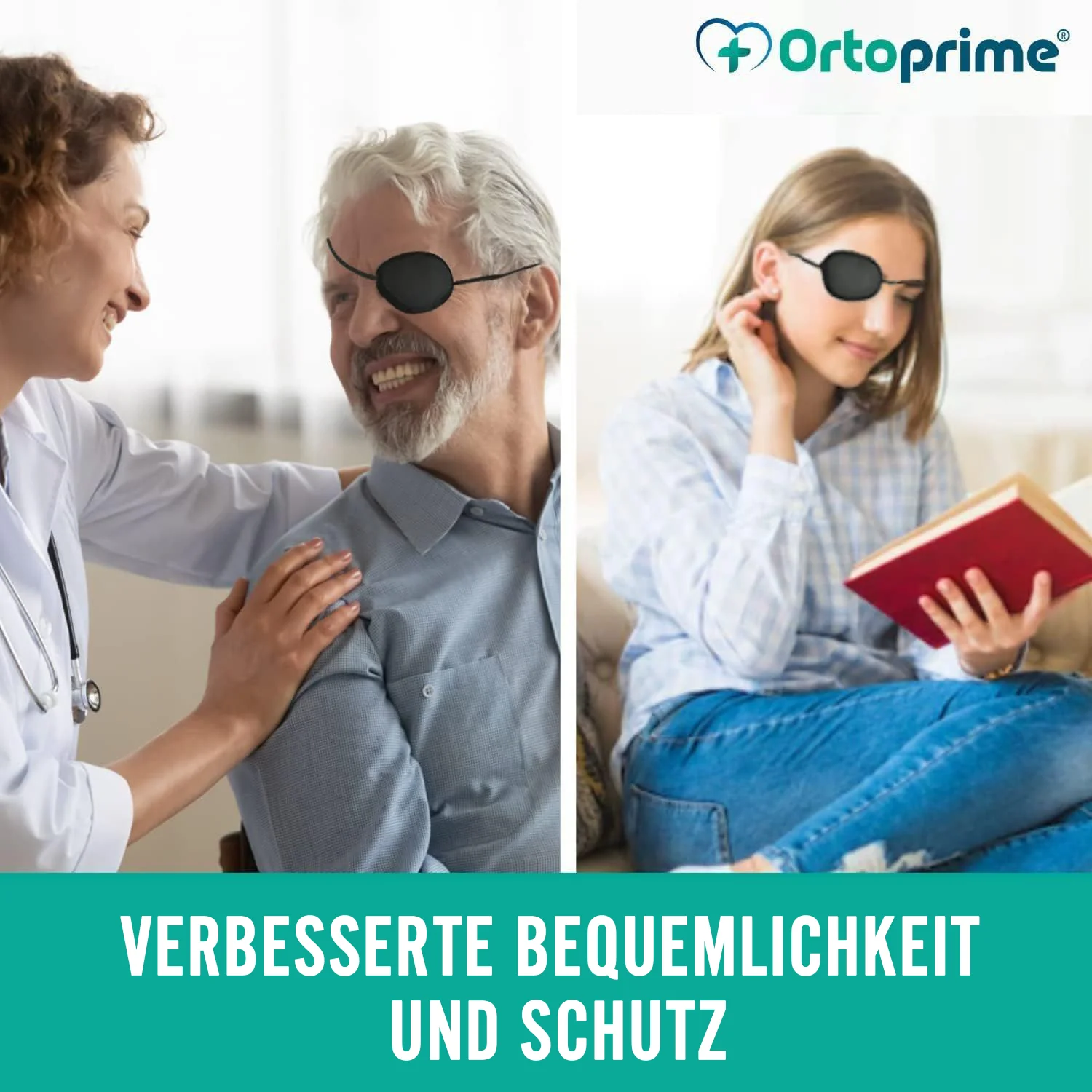 Verstellbare Augenklappen mit Band | Packung mit Zwei Einheiten - Image 5