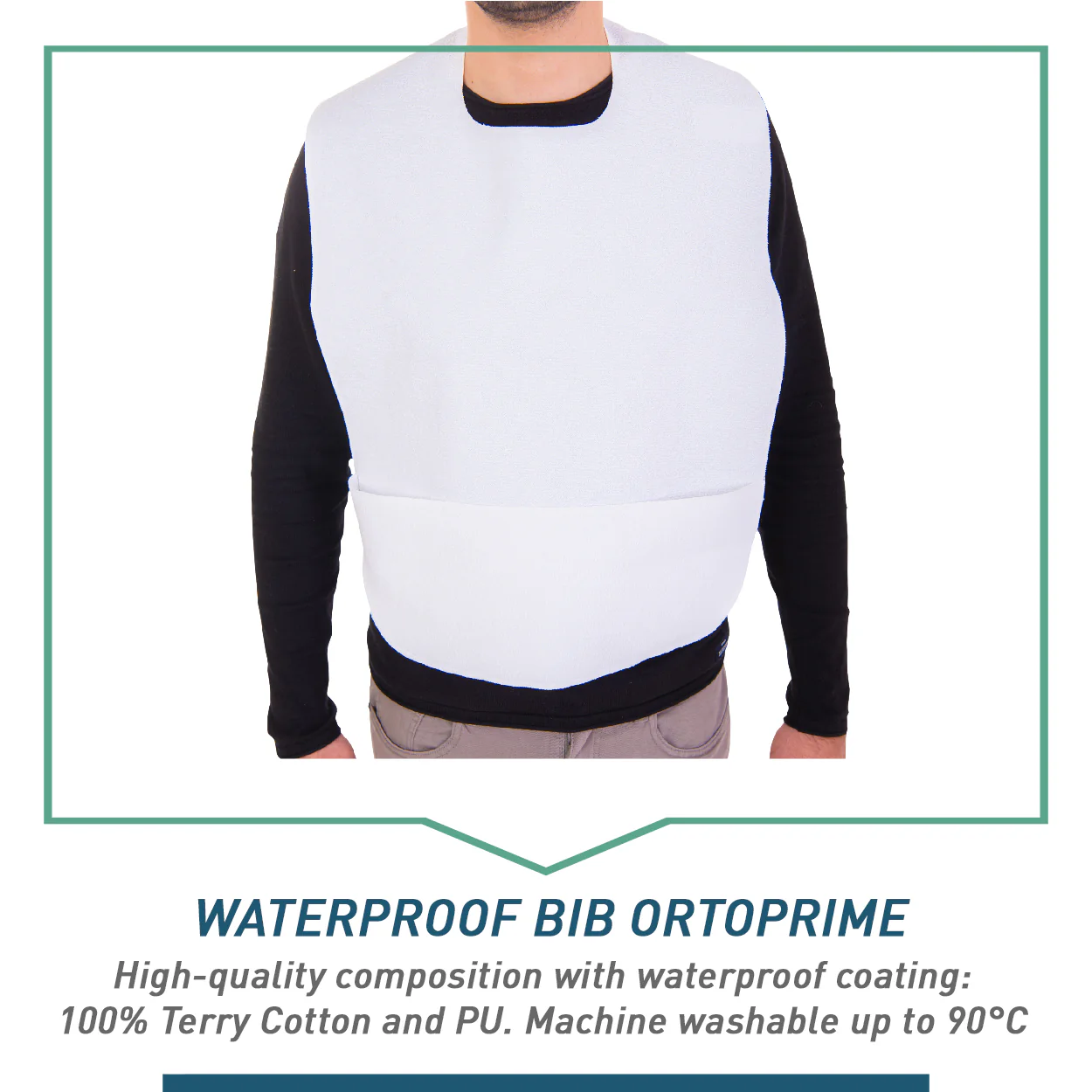 Wasserdichte Erwachsenen-Lätzchen aus Frottee | 5er-Pack - Image 5