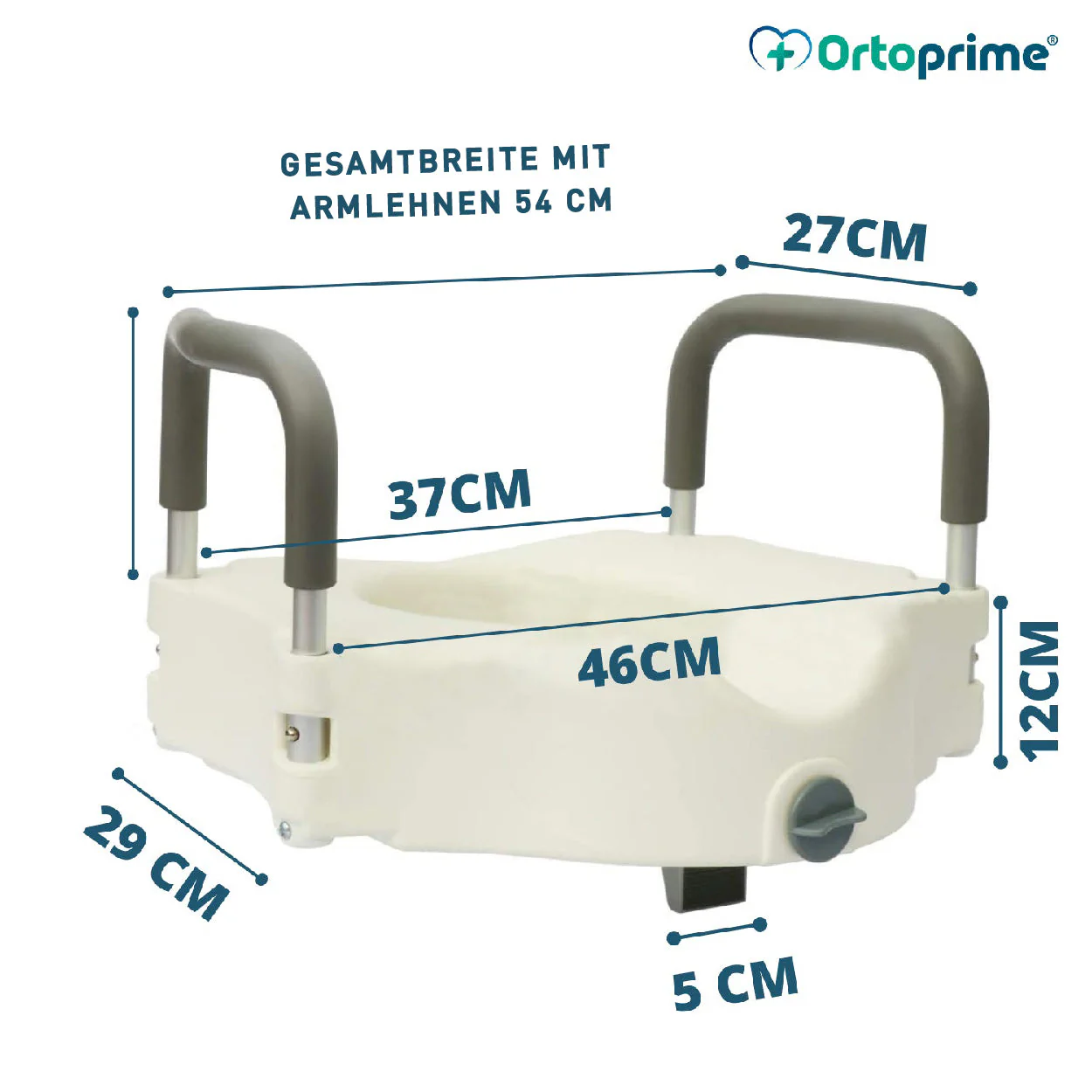 WC-Erhöher 12 cm mit gepolsterten Armlehnen - Image 10