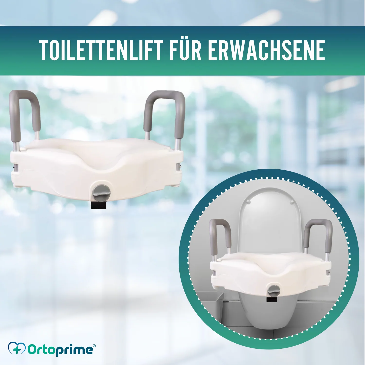 WC-Erhöher 12 cm mit gepolsterten Armlehnen - Image 4