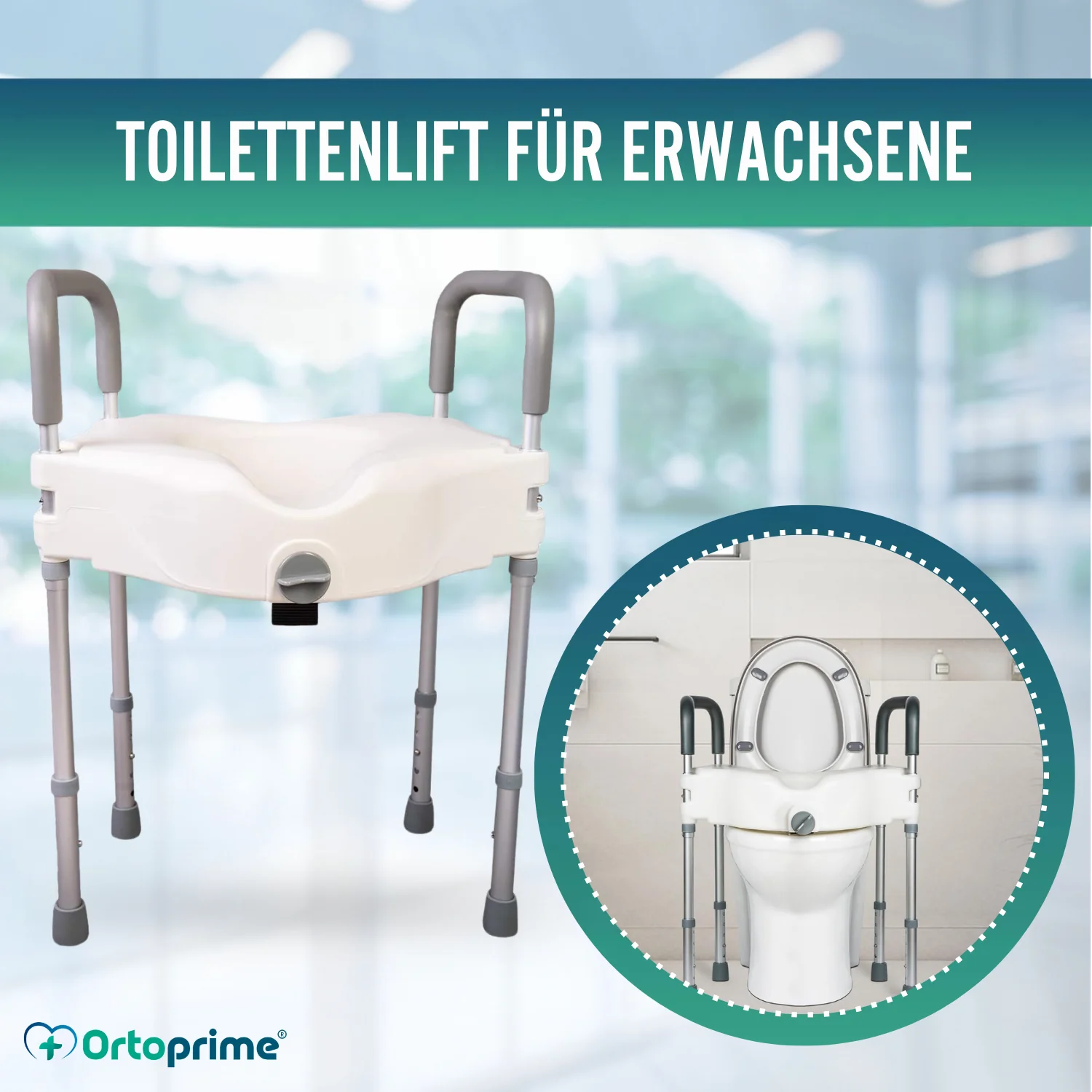 WC-Erhöhung 12 cm mit Beinen | Universal - Image 4