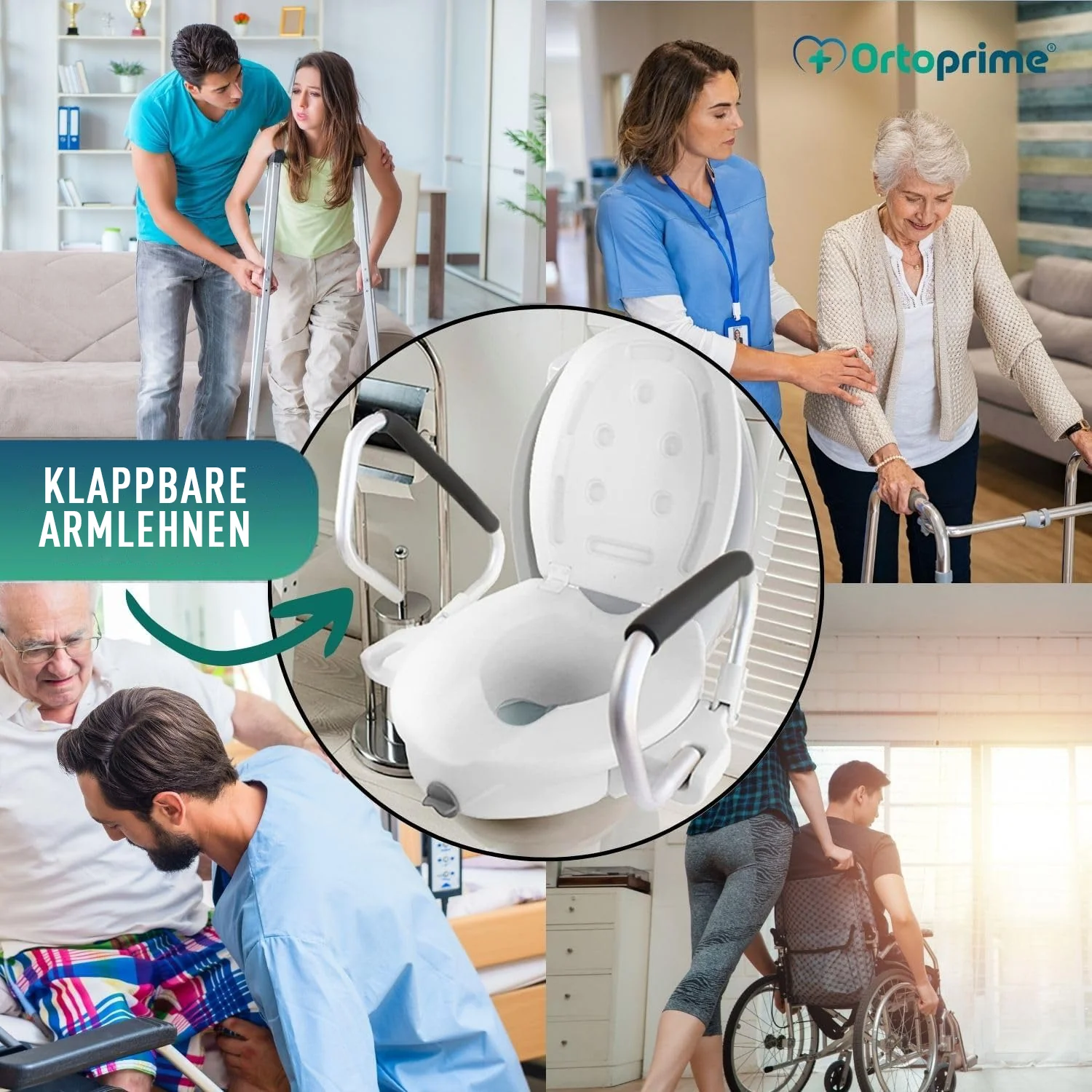 WC-Erhöhung 12 cm mit klappbaren Armlehnen - Image 4