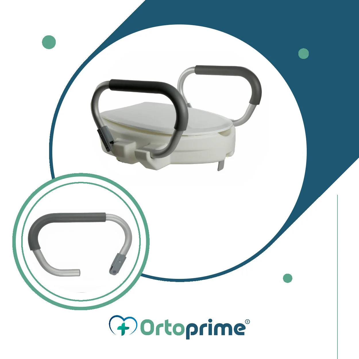 WC-Erhöhung 12 cm mit klappbaren Armlehnen - Image 5