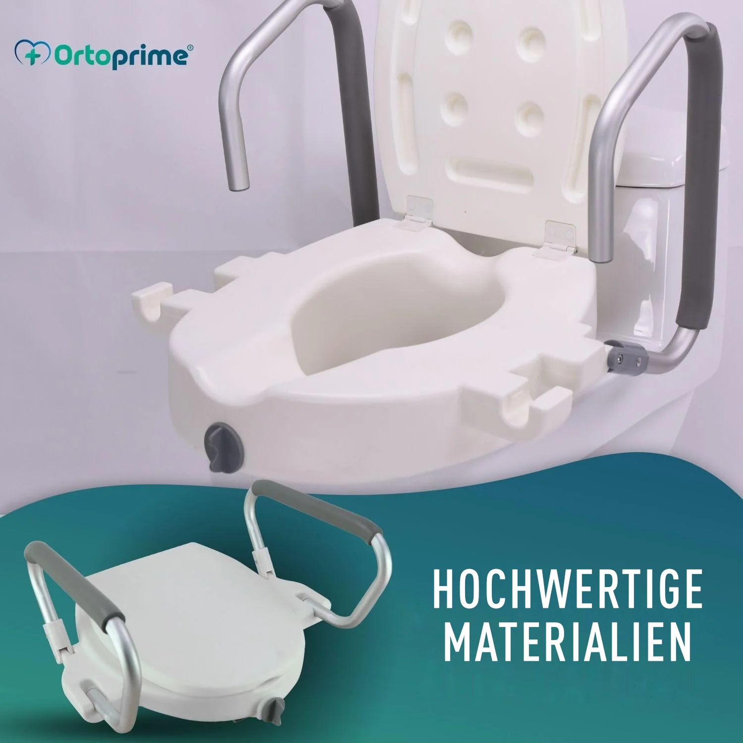 WC-Erhöhung 12 cm mit klappbaren Armlehnen - Image 6
