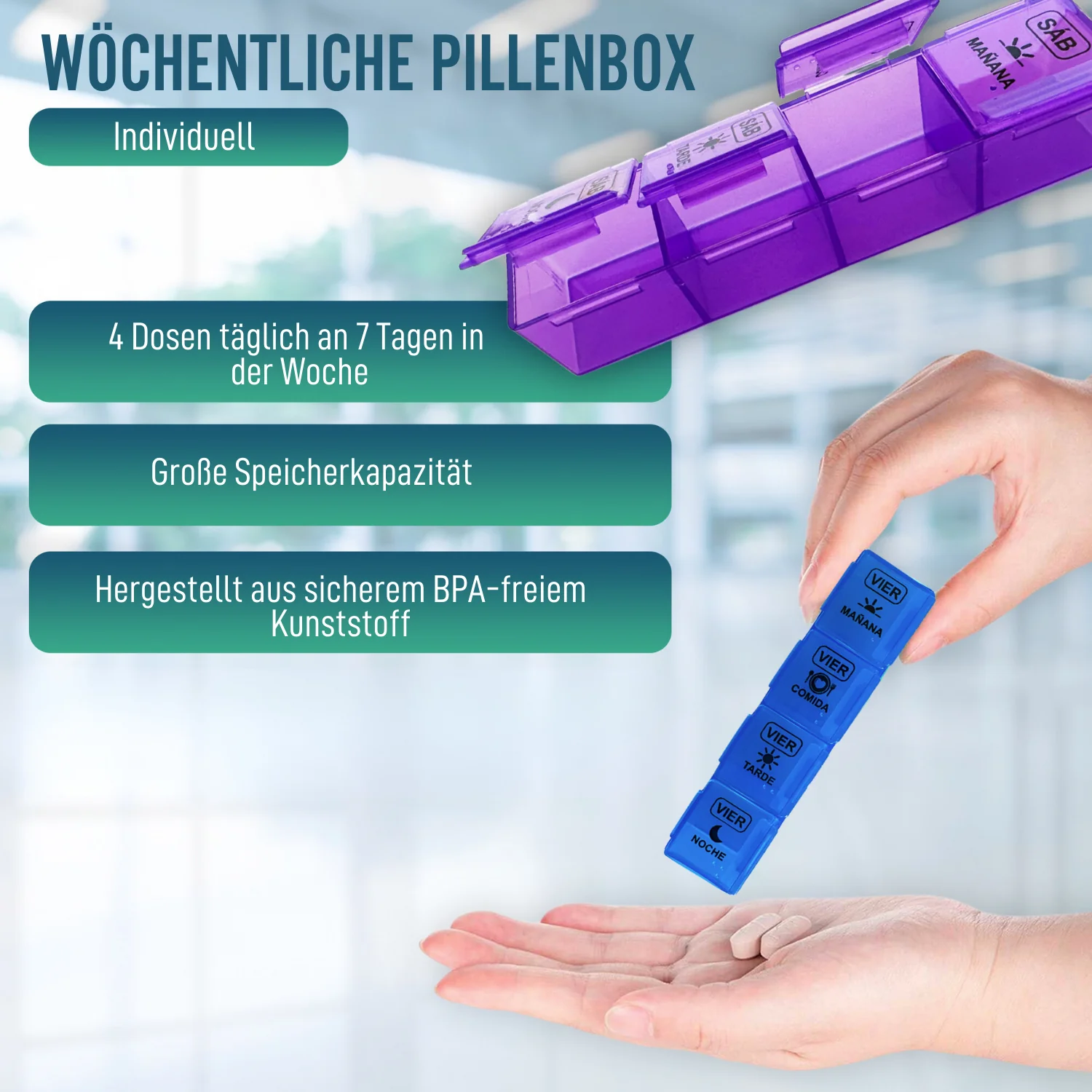 Wochenpillendose mit Etui - Image 4